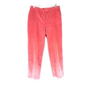 Orvis Women's Pink Pastel High Waisted Corduroy Straight Leg Pants‎ Size 12